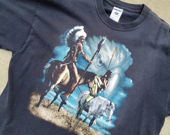 vintage native American horse tee, XL