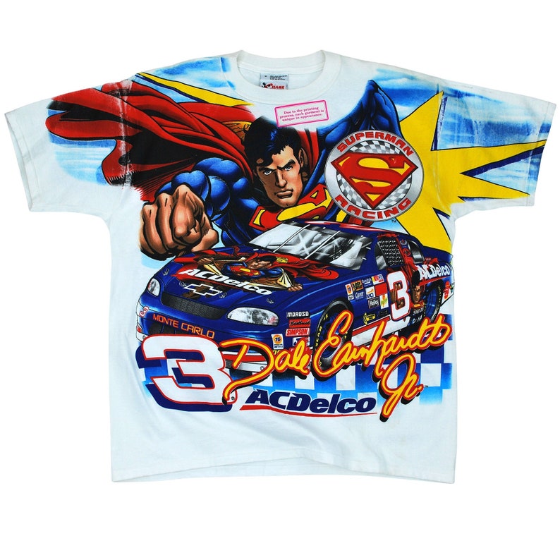 Superman 1998 t-shirt medium vintage deadstock Dale Earnhardt Jr