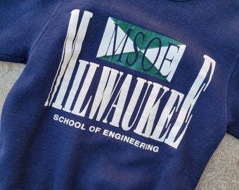 vintage made in U.S.A. Champion MSOE crewneck sweatshirt, tagged large fits smaller