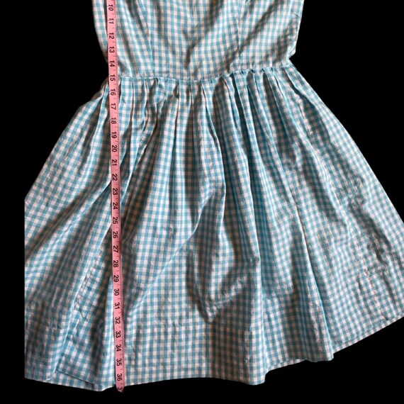 Handmade 1950's gingham swing dress, Sweetest Pic… - image 10