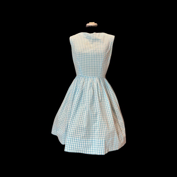 Handmade 1950's gingham swing dress, Sweetest Pic… - image 3