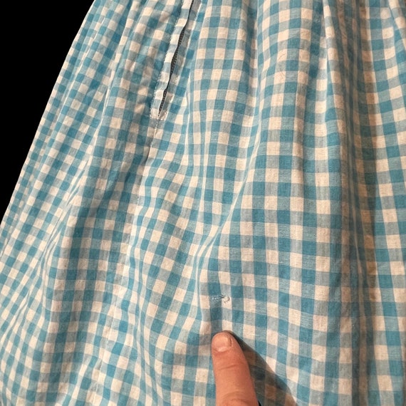 Handmade 1950's gingham swing dress, Sweetest Pic… - image 6