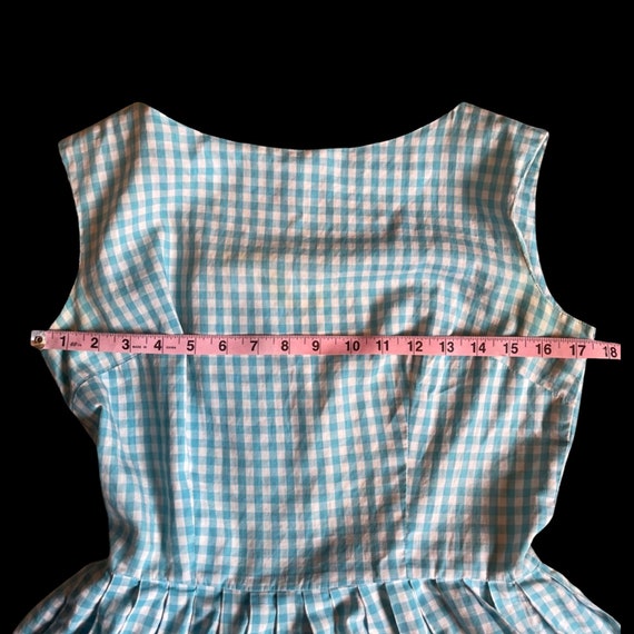 Handmade 1950's gingham swing dress, Sweetest Pic… - image 9