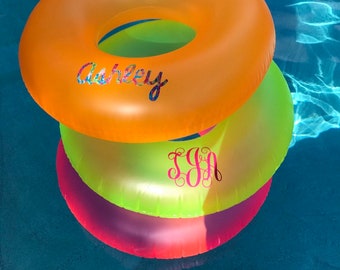 Monogrammed Pool Float, Personalized Pool Float, Pool Toys, Beach Float, Inner-Tube, Summer Monogram, Bachelorette Party, Vacation Gift