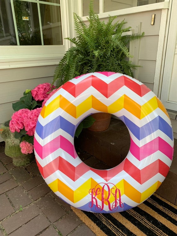 monogrammed pool floats