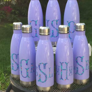 Monogrammed Stainless Steel Bottle, Personalized Water Bottle, Stainless Steel Bottle, Custom Water Bottle, Bridesmaid Gift image 3