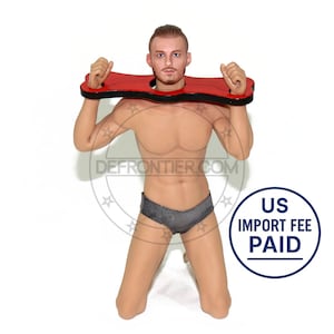 Mature | Men&#39;s Secretary Yoke | arms to neck in line with shoulders unisize medieval stocks for men | luxury femdom gear by Defrontier