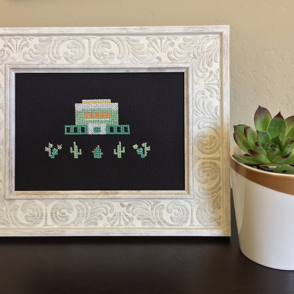 Mesa Temple Cross Stitch Etsy