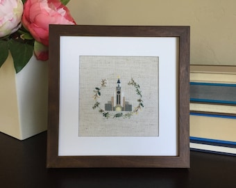 Boston, Massachusetts LDS Temple - Modern Cross Stitch Pattern PDF - Instant Download