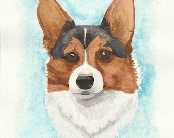 8x10 Custom Watercolor Pet Portrait