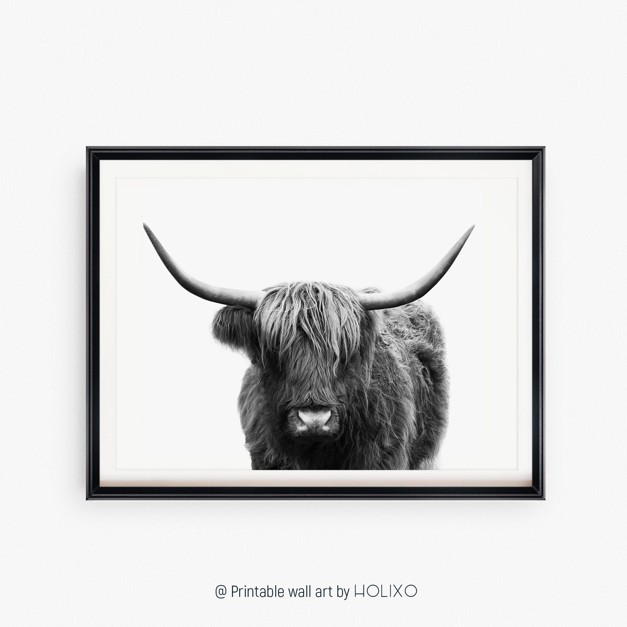 Black and White Cow, Bathroom Decor, Western Bathroom Wall Decor, Eco Friendly Bathroom Wall Art, Farmhouse Wall Decor, Rustic Living Room