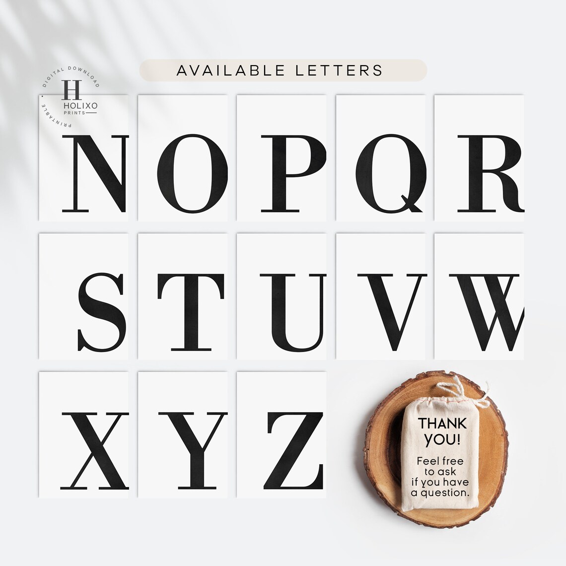 Carta G decoración arte minimalista en blanco y negro arte | Etsy