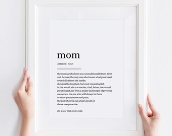 Present till mamma, present till mors dag från dotter, födelsedagspresent till mamma, julklappar till mamma från dotter, väggkonst för pappa och mormor