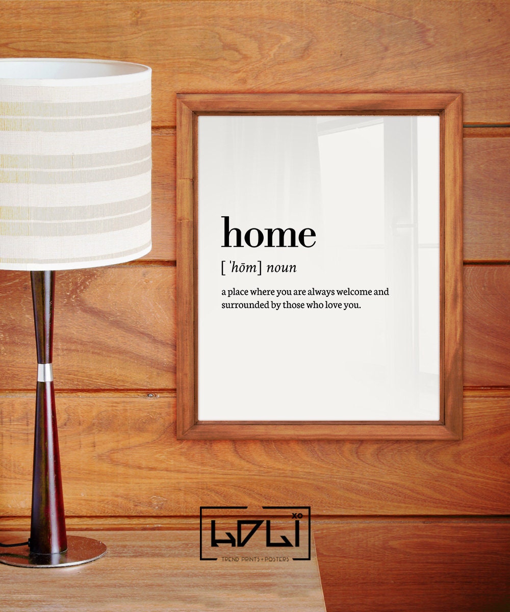 Home Definition Print Printable Wall Art Print Family Print Etsy