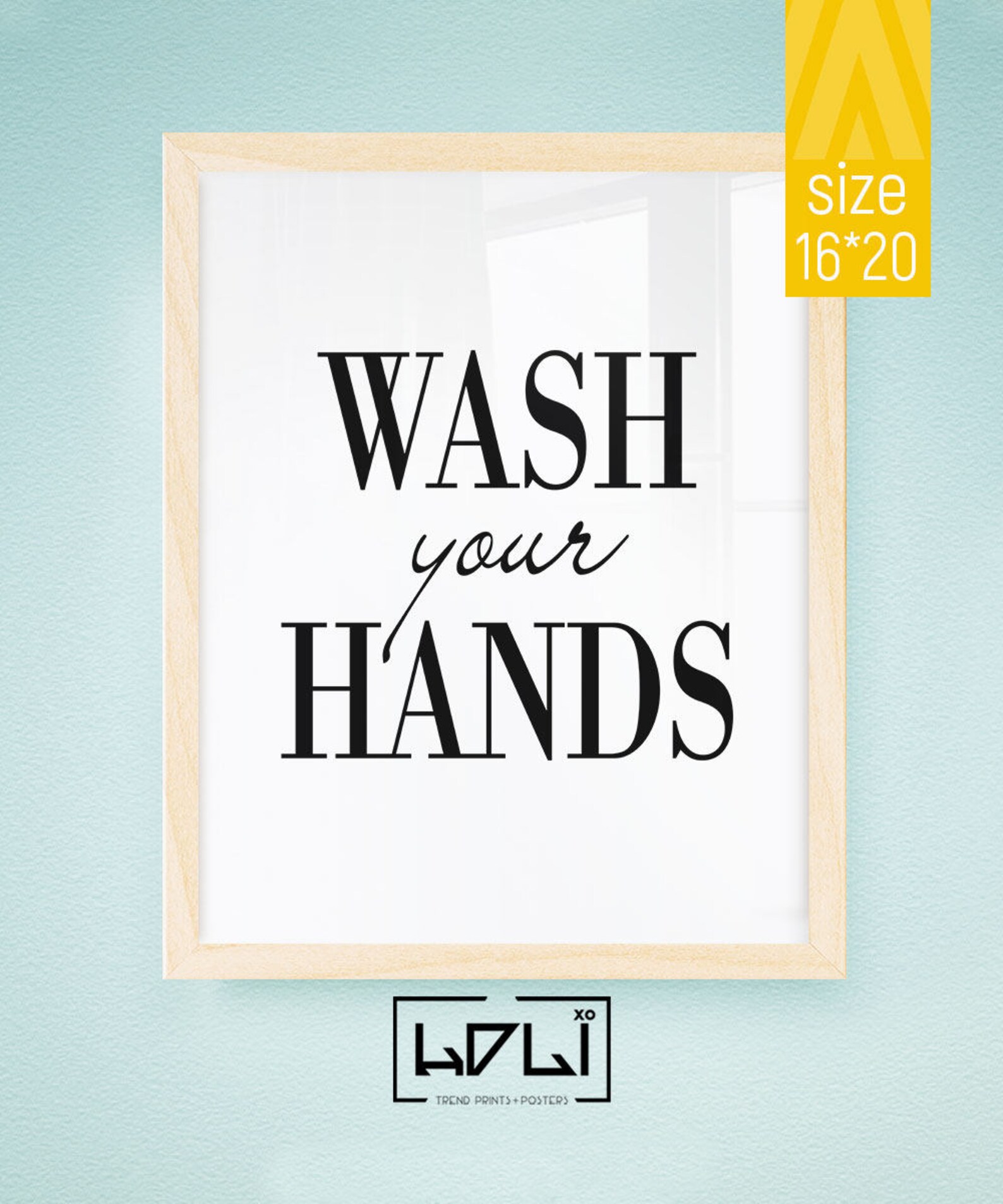 Wash Your Hands Print Bathroom Sign Wash Your Hands Bathroom - Etsy