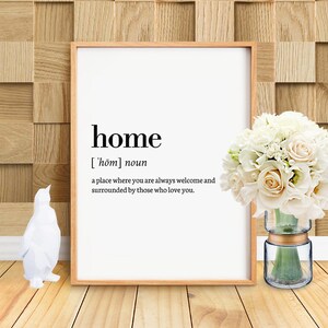 Home Definition Print, Printable Wall Art Print, Family Print, Quote Print, Modern Art, Minimalist Poster, Scandinavian Art Digital Download