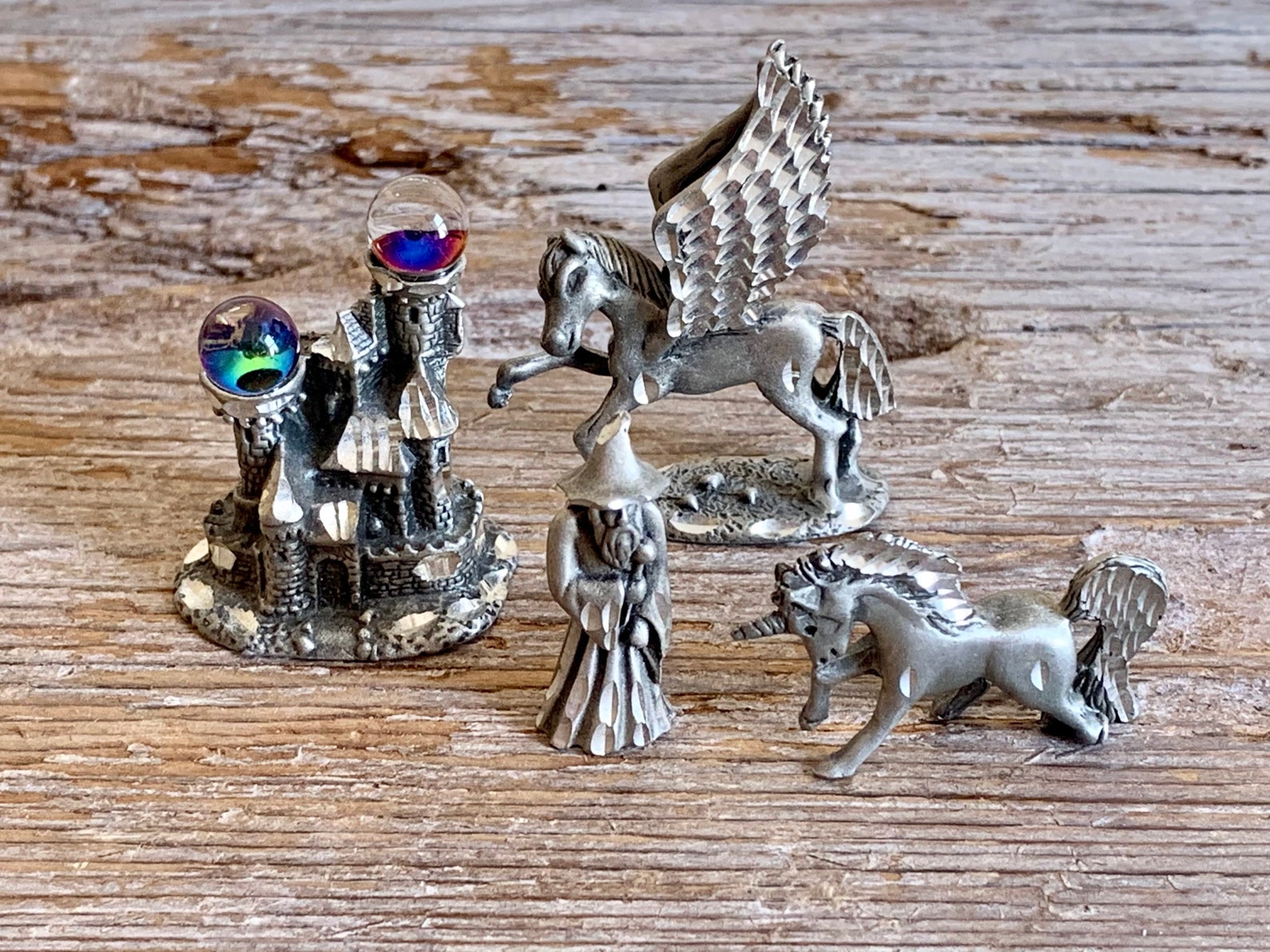 Vintage Cuter Pewter fantasy style pewter figurines vintage Etsy