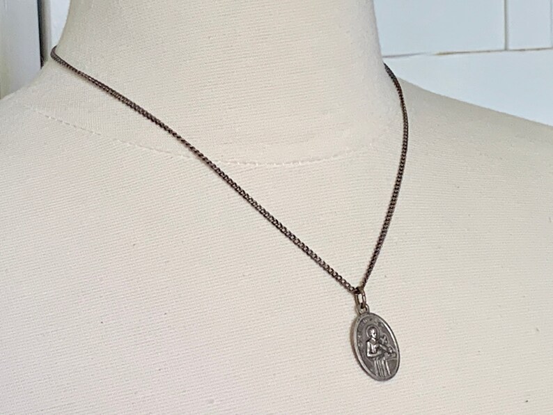 Gerard pendant Vintage Catholic St Gerard Medallion Saint Gerard Vintage St patron saint of motherhood pendant St Gerard pendant