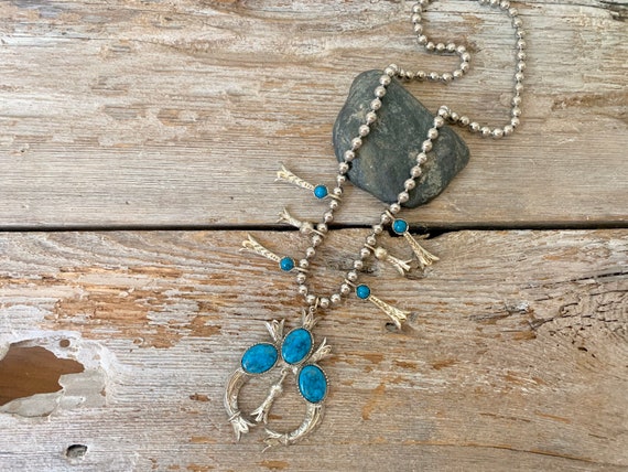 Vintage squash blossom necklace, squash blossom ne