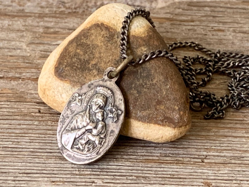 Gerard pendant Vintage Catholic St Gerard Medallion Saint Gerard Vintage St patron saint of motherhood pendant St Gerard pendant