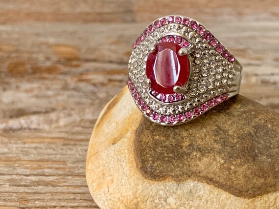 Vintage Ruby Statement Ring, vintage Ruby cocktail