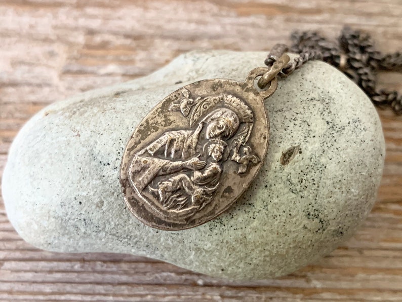 Gerard pendant Vintage Catholic St Gerard Medallion Saint Gerard Vintage St patron saint of motherhood pendant St Gerard pendant