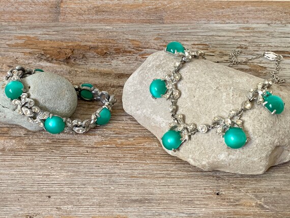 Vintage Art Deco jewelry set, Art Deco jewelry set