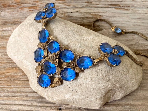 Vintage Art Deco bib necklace, vintage Art Deco ne