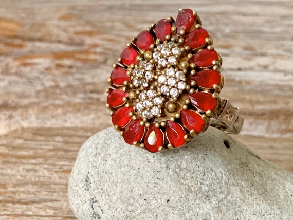 Vintage Turkish Ruby ring, vintage ruby ring, ruby