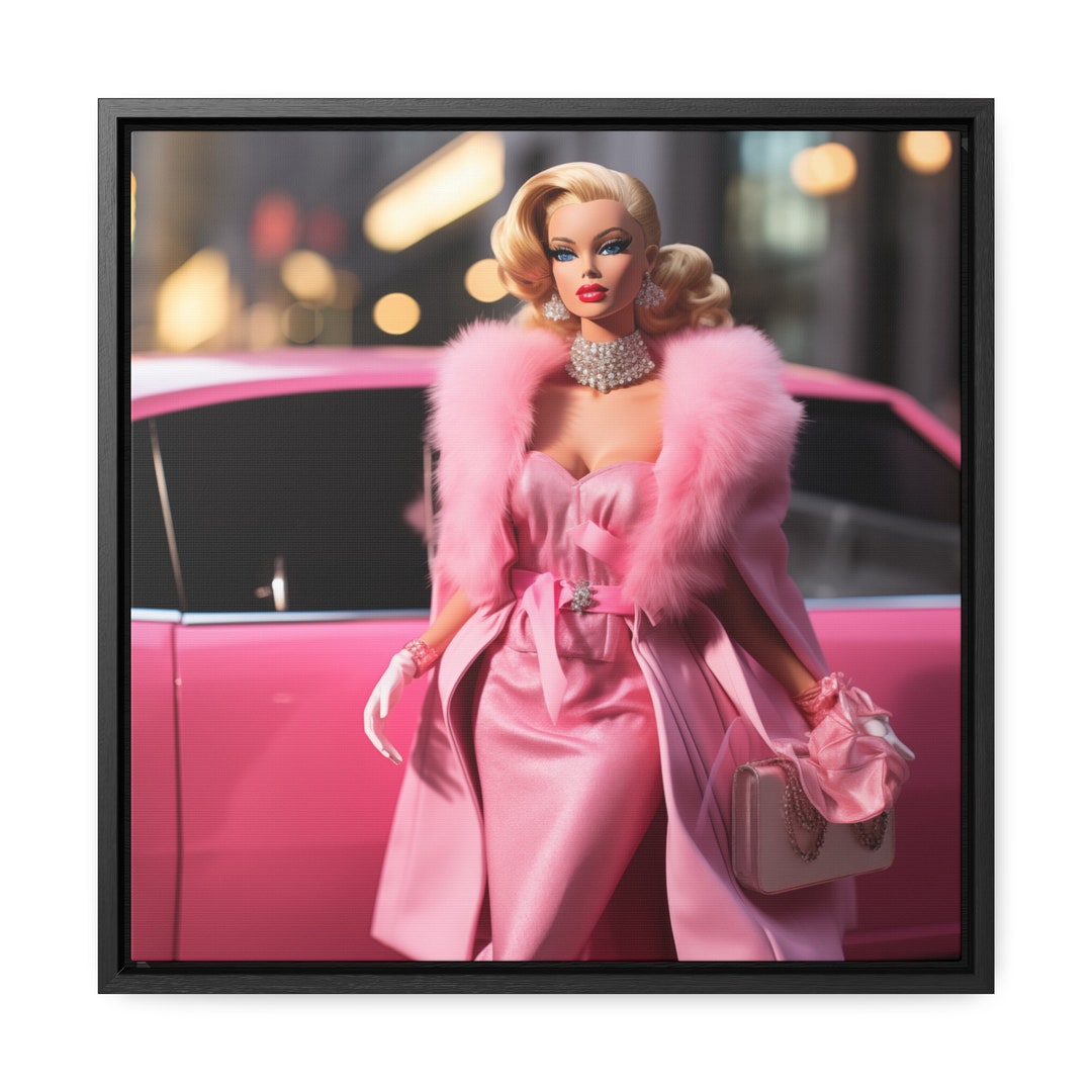 Pop Art Barbie Print on Canvas, in Gallery Frame - Etsy