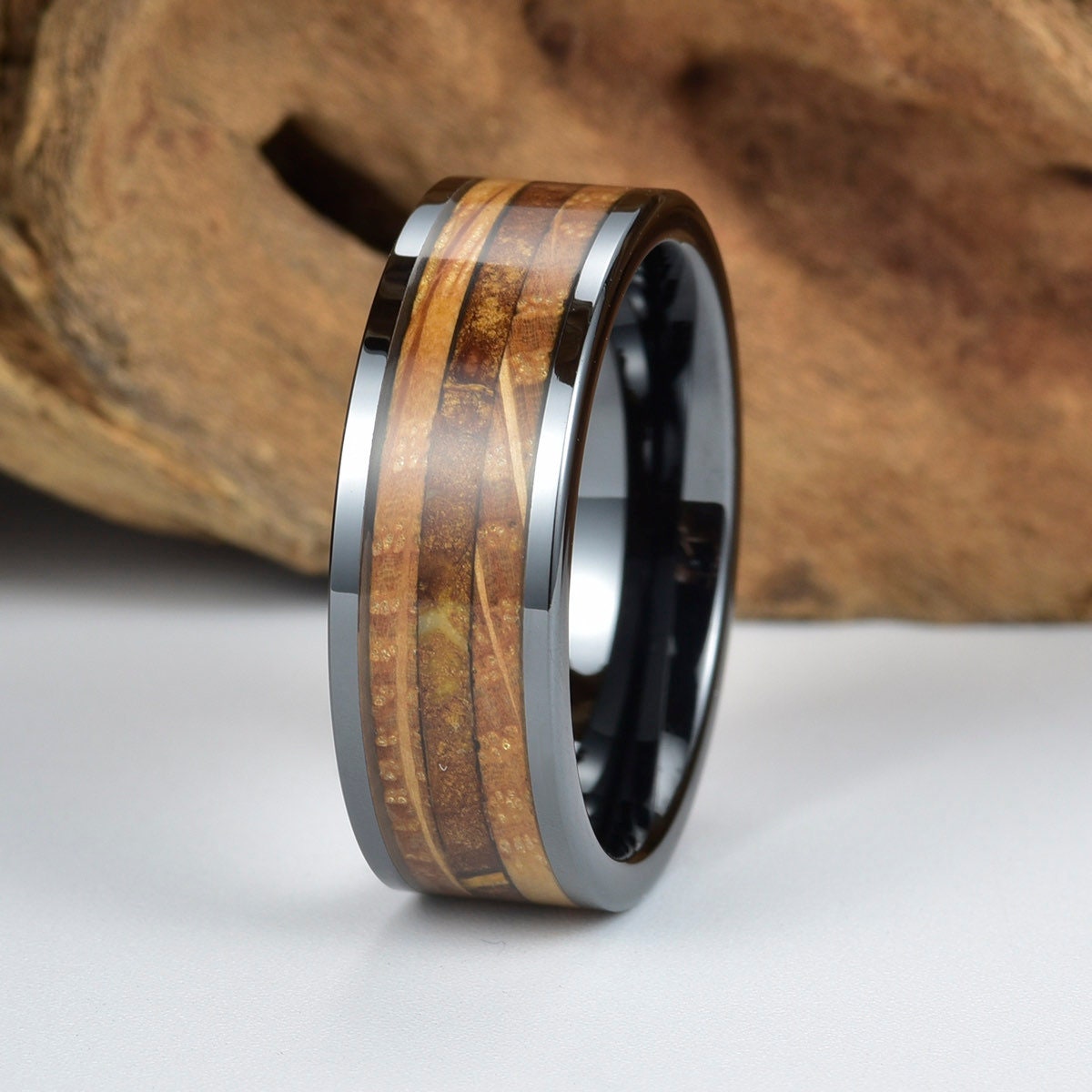 Bourbon barrel clearance mens ring