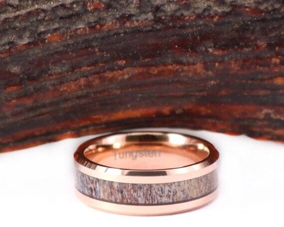 Personnalisé Acier Inoxydable Noir Beveled Edge Flat Band Ring-Gravure Gratuite