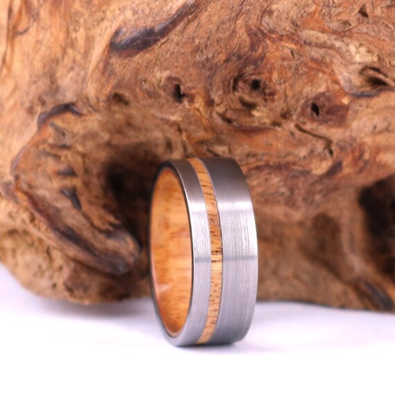 mens wedding bands tungsten and wood