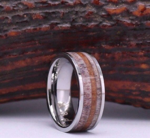 Koa wood wedding rings discount