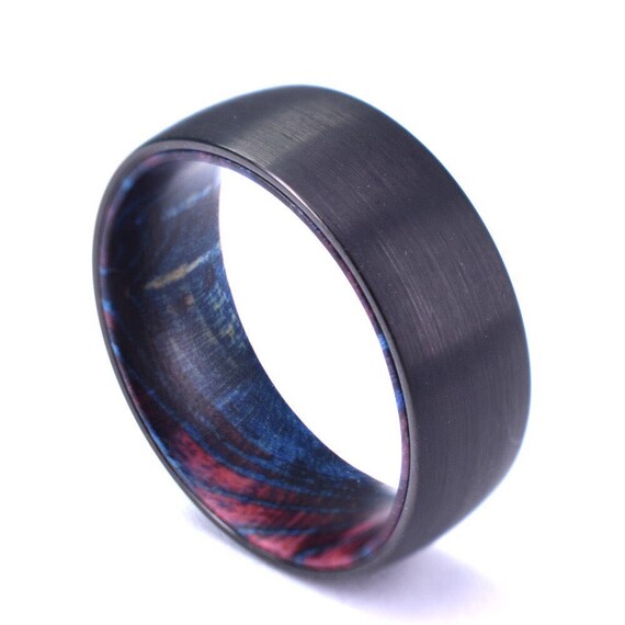 wood and tungsten wedding rings