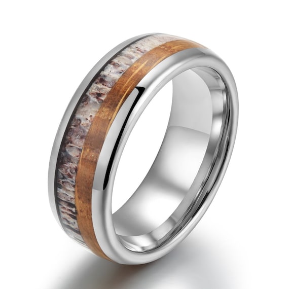Whiskey barrel deer antler ring deals