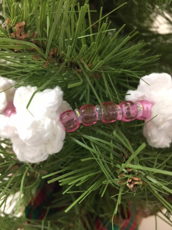 pink christmas garland