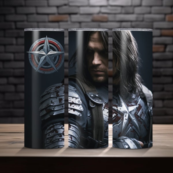 Winter Soldier, 20oz Tumbler Wrap, 3d tumbler wrap, tumbler wrap png, sublimation tumbler, picture tumbler wrap, tumbler sublimation,