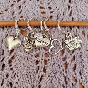 1-10 Numbers Row Counter Stitch Markers. Row Counter for Knitting or Crochet.  Stitch Count Markers for Knitting and Crochet. Clasp Markers 
