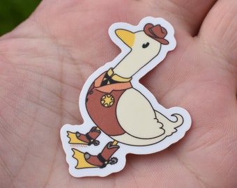 Duck Sheriff, There's a new sheriff in town, Cute Bird Sticker art, Dress up, Goose Sticker, Cowboy Gift, Farmer Gift, Law Enforcement