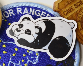 Autocollant mignon ours panda géant, autocollant ours panda kawaii, cadeau pour amoureux des ours, ours au trésor national, autocollant d'espèces menacées d'extinction, amoureux de la nature