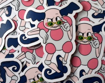 Mr. Mime is Checking on You and says how you doing? Flirty Valentines Pokemon Sticker. What a flirt, kinda a creep. trying his best. Penpal