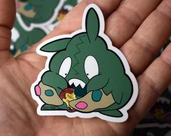 568 Trubbish Joli sac poubelle Squish Faced Hungry Pokemon Poison trouve une pomme à manger | Sticker laminé, Sticker ordinateur, Je mange des ordures