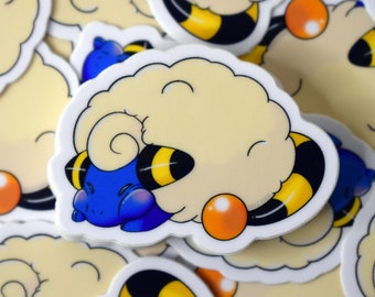 Mareep Sticker, Electric Pokemon Sticker, Kawaii Pokemon Sticker, Cute Stationary, Cute Pokemon, Electric Sheep, Mareep Stickers, Cute Gift