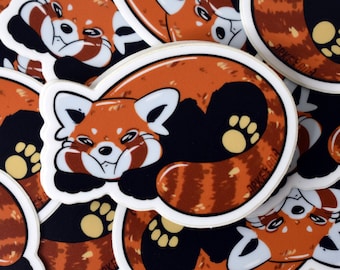Cute Red Panda Sticker, Red Panda Stationary, Animal Sticker, Red Panda Sticker, Red Panda Art, Cute Stickers | Laminated, Zoo Animal Cutie