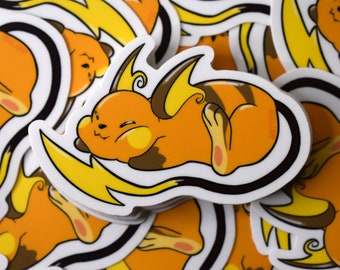 Raichu Sticker, Electric Pokemon Sticker, Kawaii Pokemon Sticker, Cute Stationary, Cute Pokemon, Squishy Pokemon, Pikachu Evolution Sticker