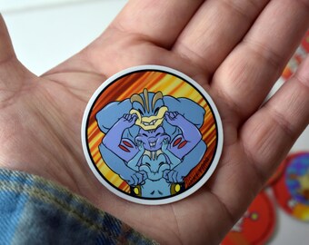 Machop Sticker, Machoke Sticker, Machamp Sticker, Gym Decor, Work Out Motivation, Work Out Room Decor, Work Out Gifts, Happy