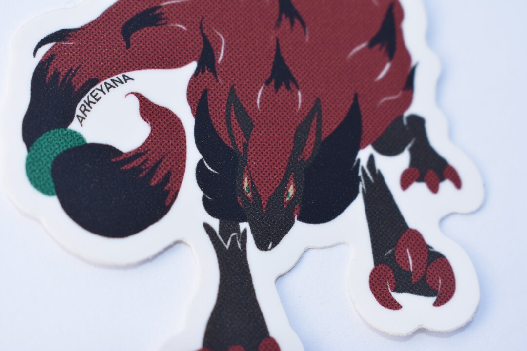 Illusion Fox Art Sticker, Zoroark Art Sticker, Penpal Gift Sticker