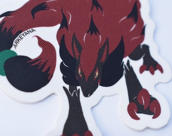 Illusion Fox art Sticker, Zoroark art sticker, PenPal Gift Sticker, Cute  Kawaii Pokemon Sticker, Original art fox art, Pokemon Artist Gift,