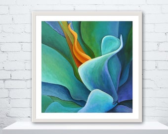 Agave Giclée Art Print: Nature's Flame, Unframed